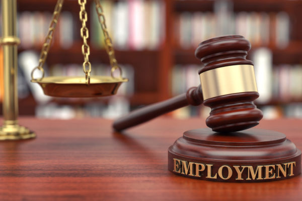 Employment Law, gavel on desk