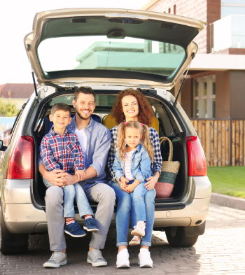 Surety & Fidelity Insurance, Family in Car Photo